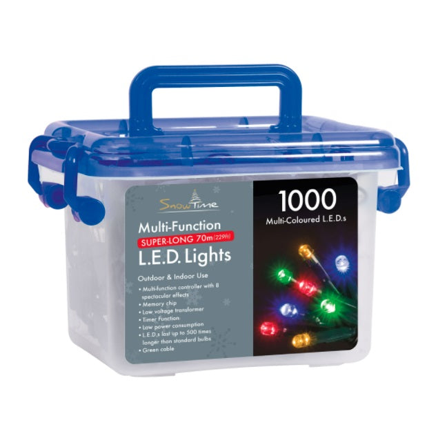 1,000 LED String/Fairy Christmas Tree Lights – Multi-Coloured