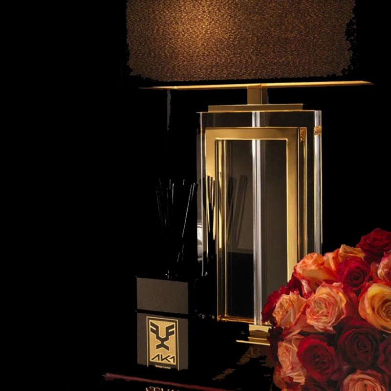 Eichholtz Arlington Table Lamp – Gold – Black Shade