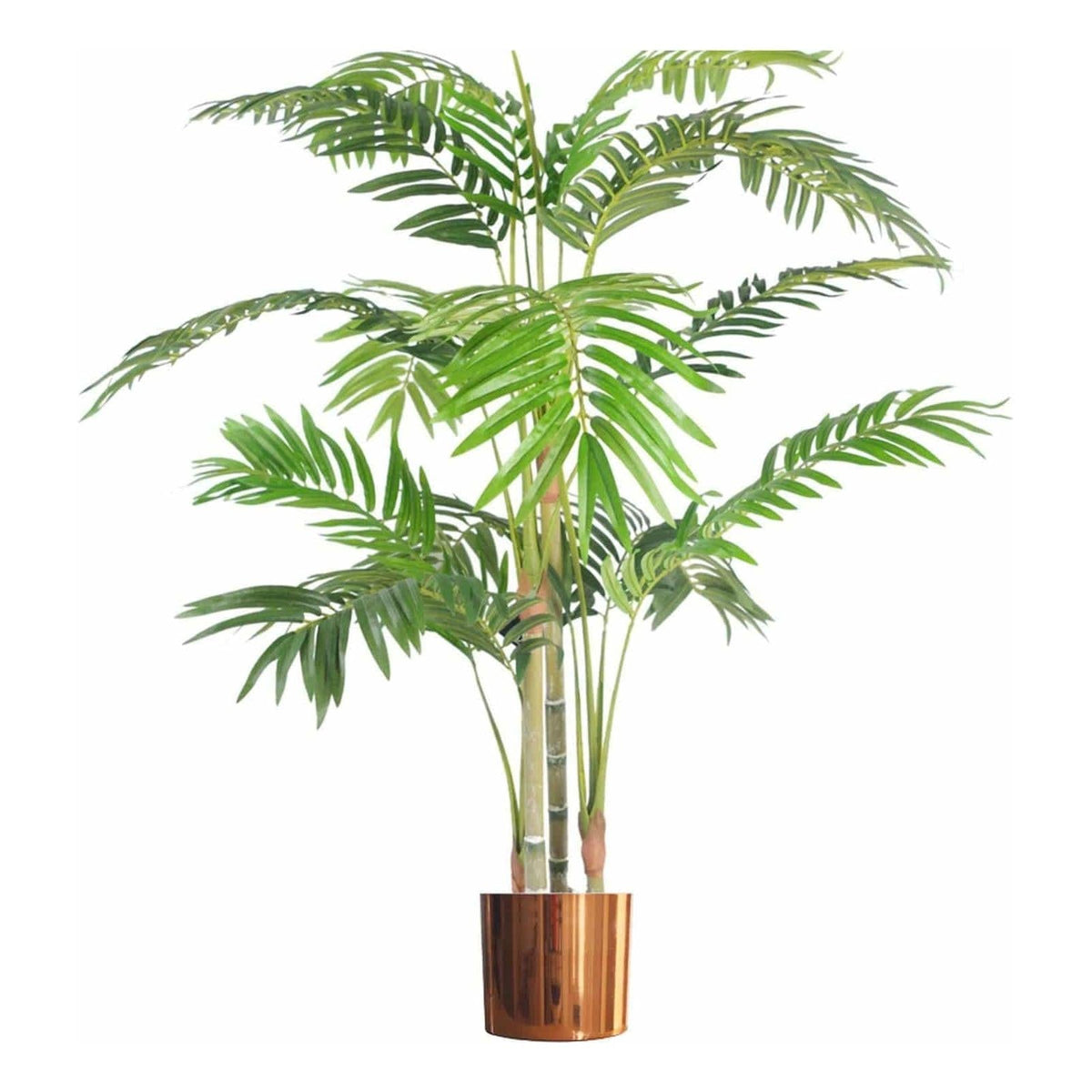 120cm (4ft) Premium Artificial Areca Palm with pot with Copper Metal Planter