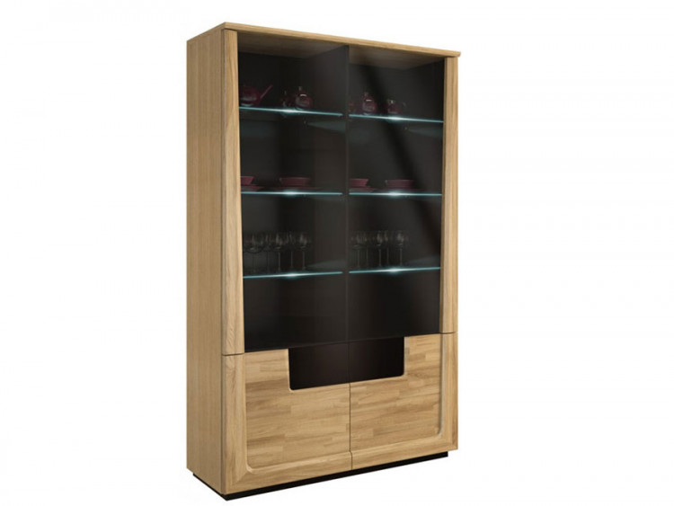 MAGANDA Double Glass-Fronted Cabinet MEBIN