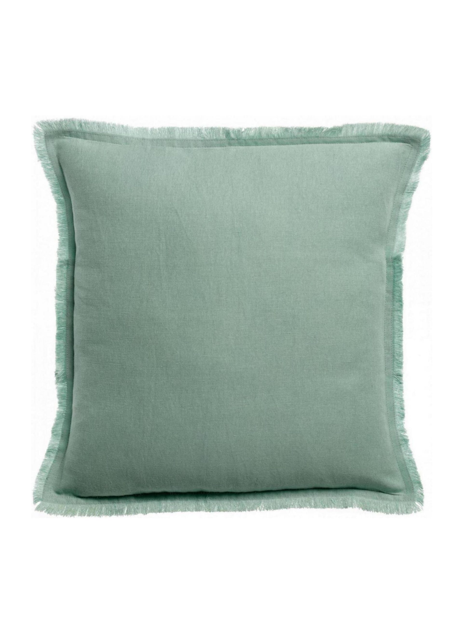 Laly Linen & Cotton Plain Cushion in Opaline – 45x45cm