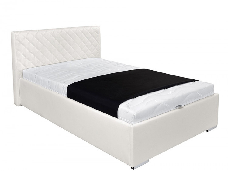 SYNTIA III BRW Upholstered Semi Double Bed 120 White