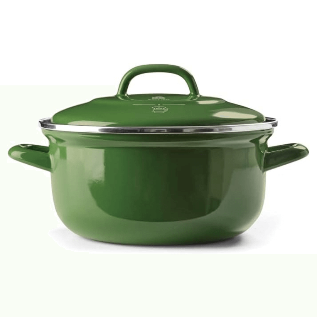 BK Indigo Heritage Round Dutch Oven – 22cm, 3.3L, German Enamelled Casserole Dish with Lid – Green