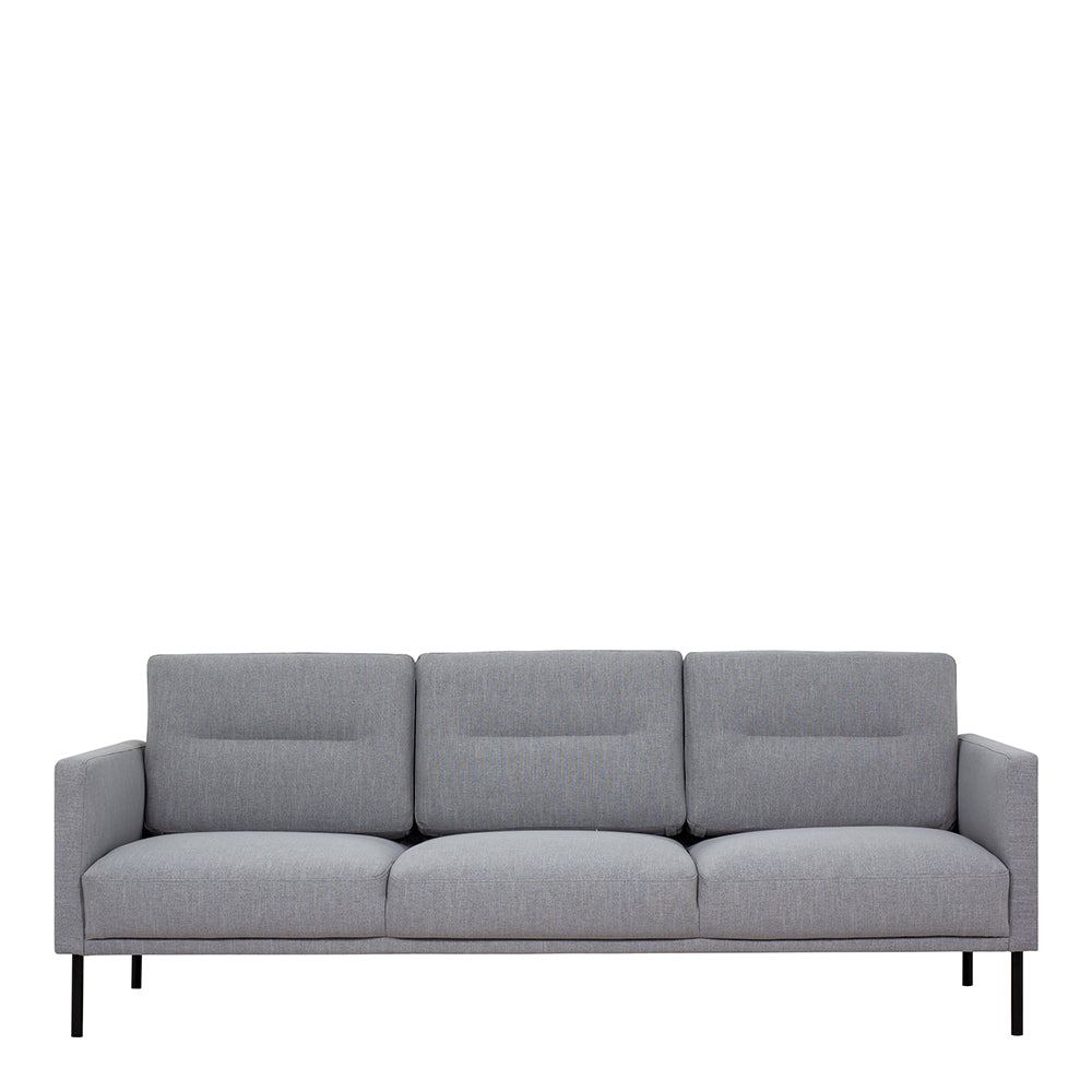 Larvik 3 Seater Sofa – Grey, Black Legs