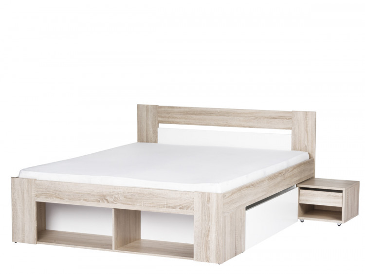 MILO 09 King Size Bed 160 with Storage and Bedside Tables SZYNAKA