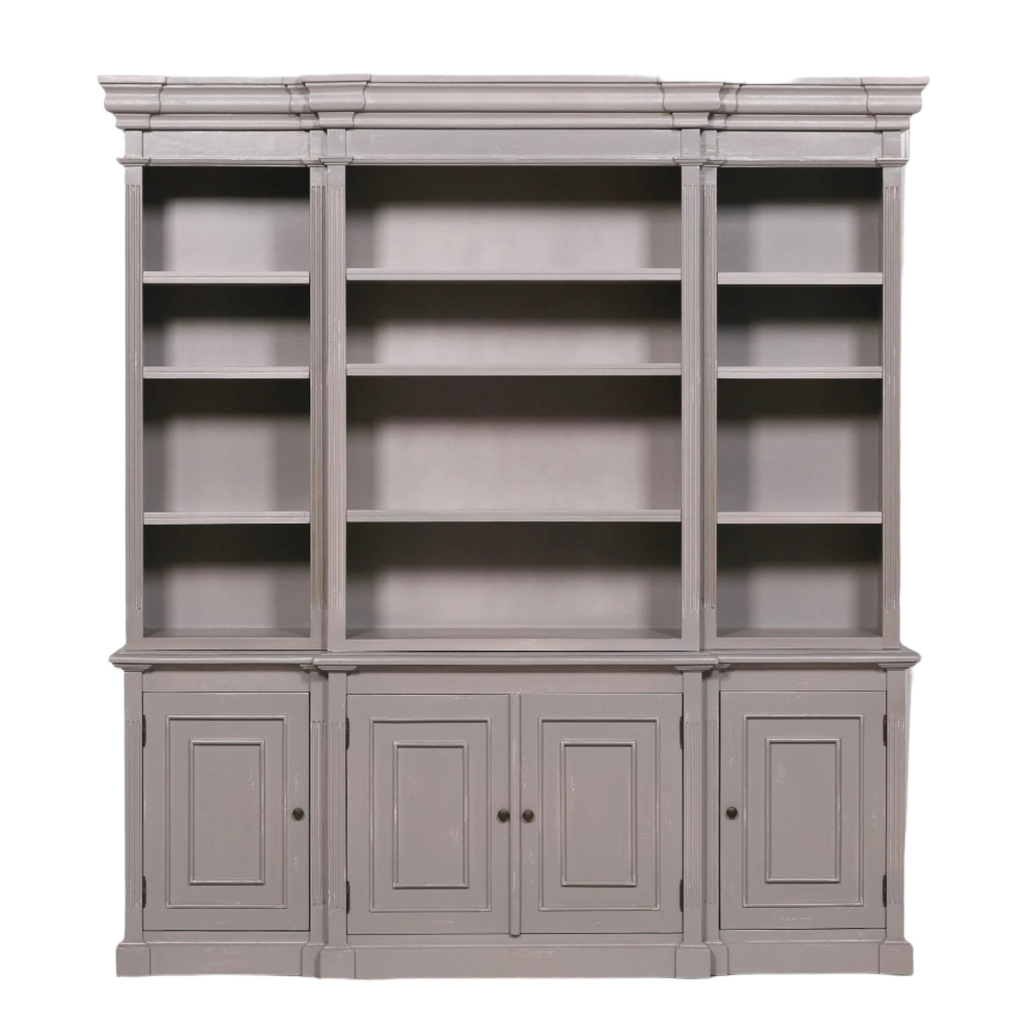 Distressed Bookcase Display Cabinet