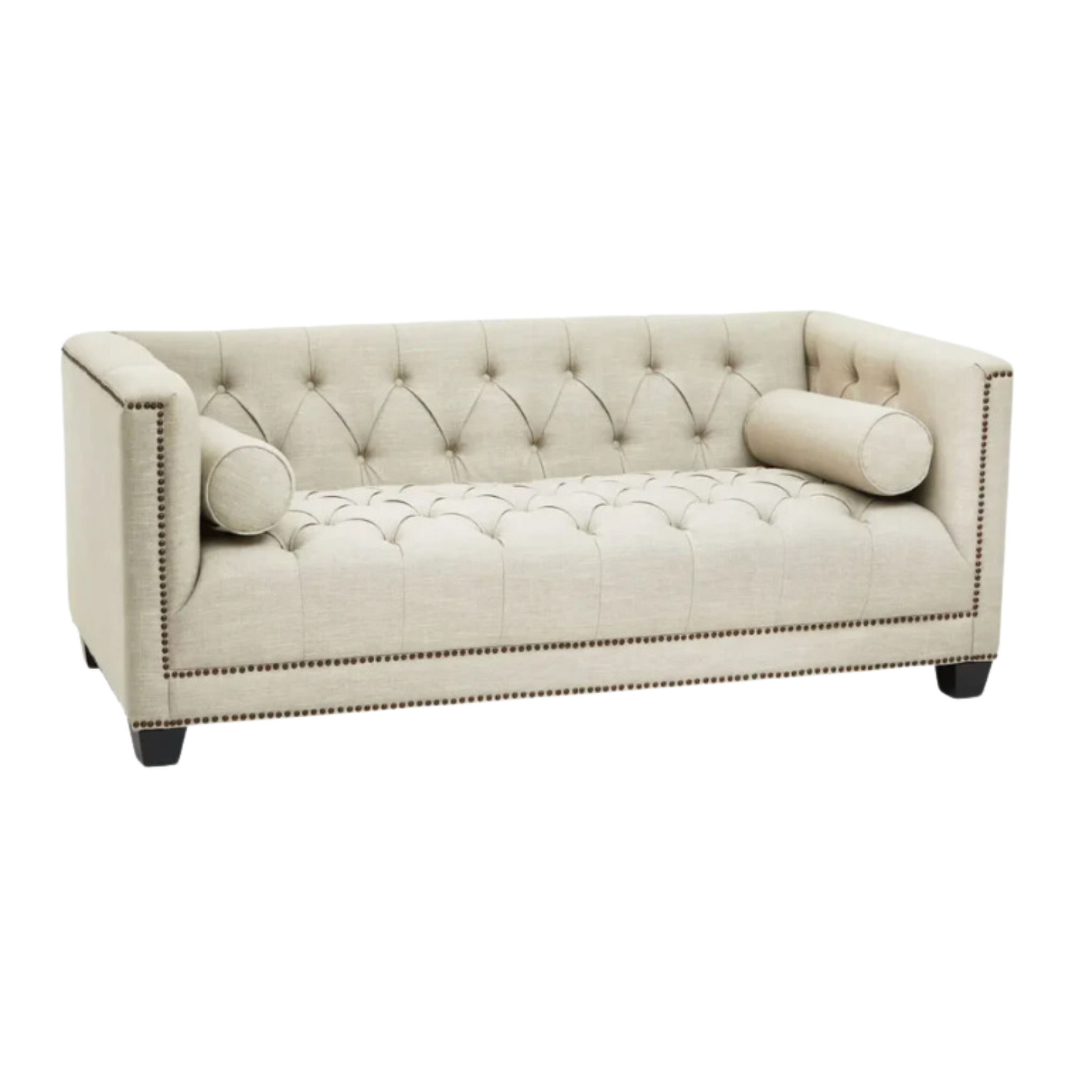 Surina 2 Seat Stone Fabric Sofa