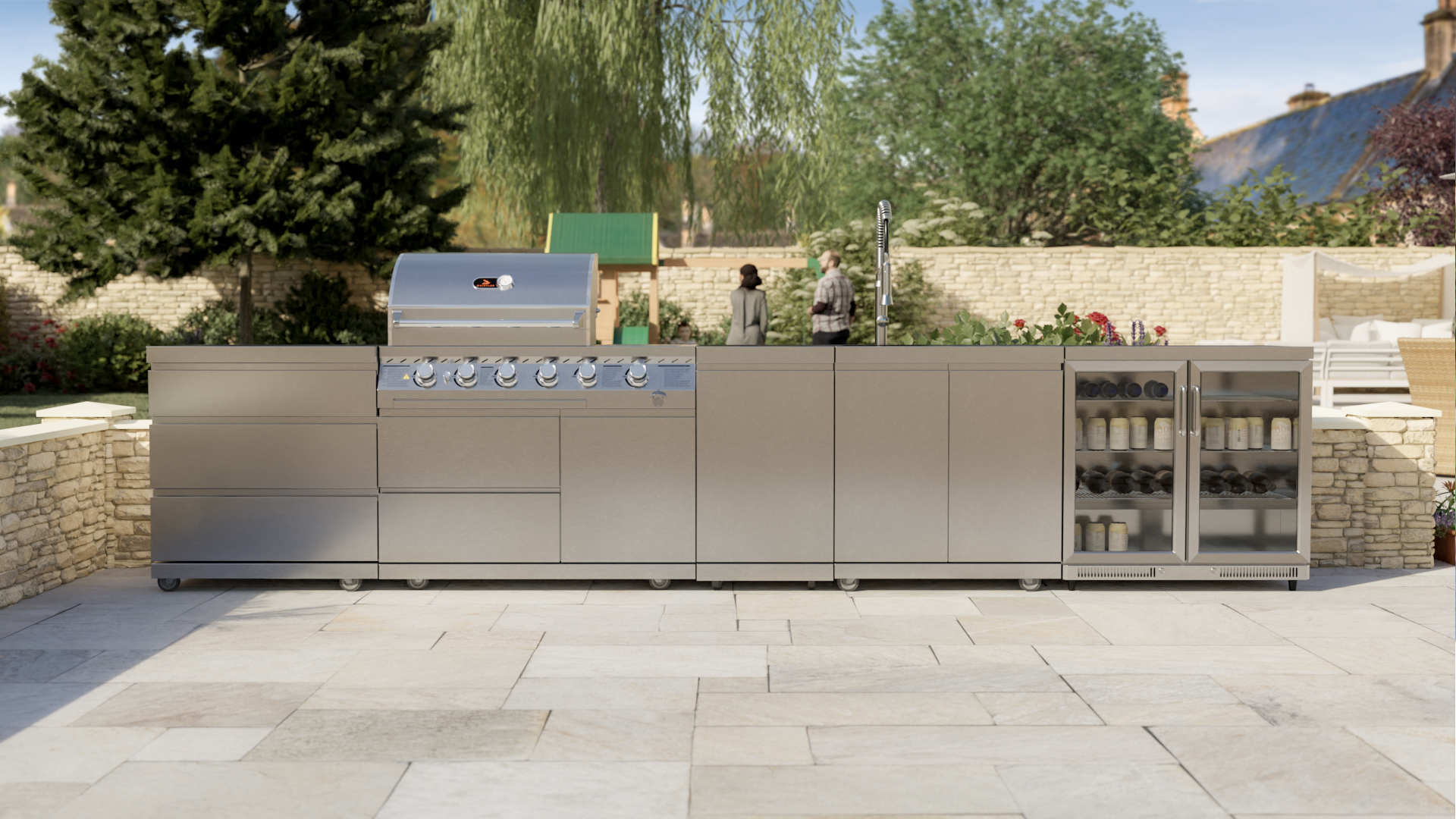 Whistler Grills – Lechlade 4 Burner Pre-built Outdoor Kitchen