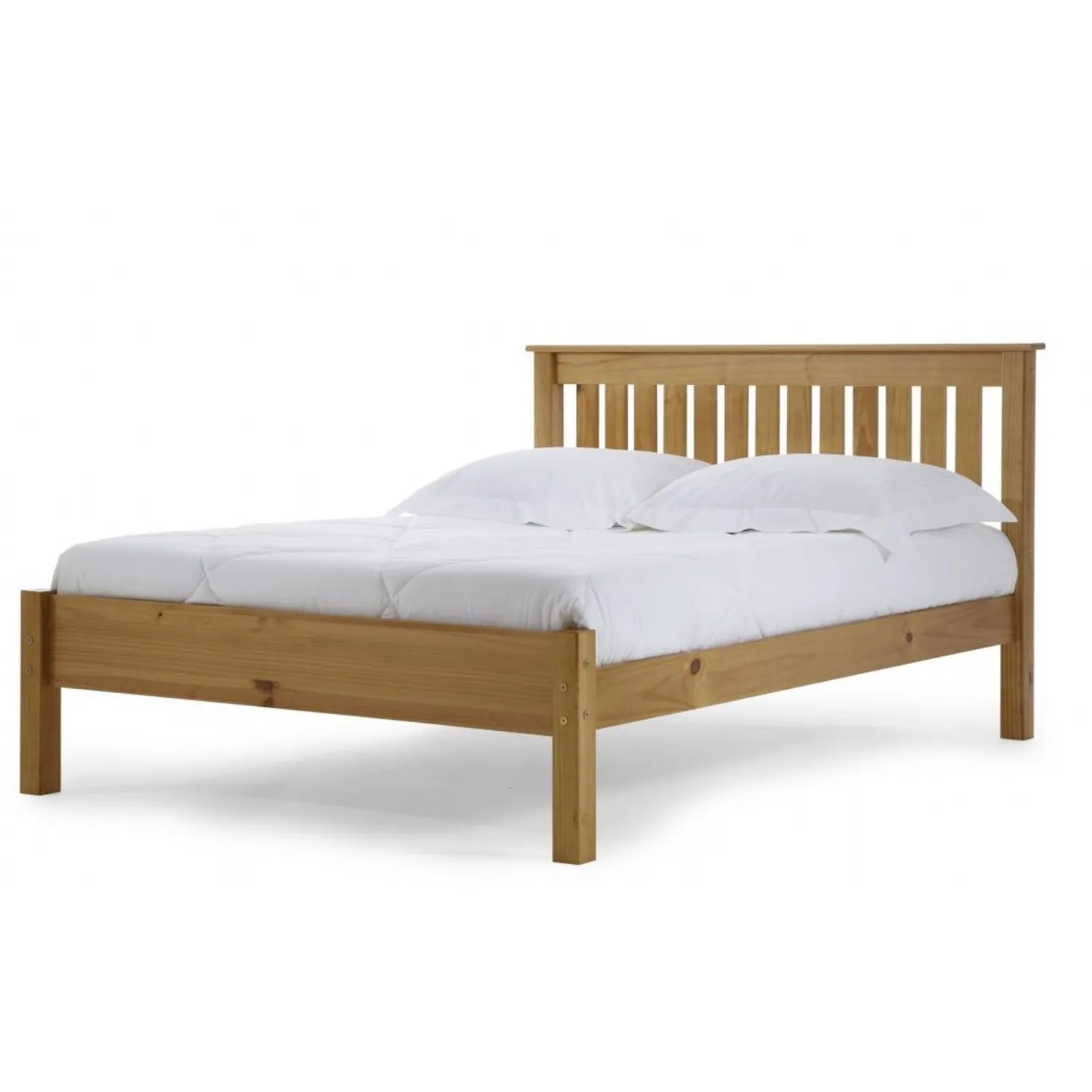 Waxed Pine Beds Low End Double Beds