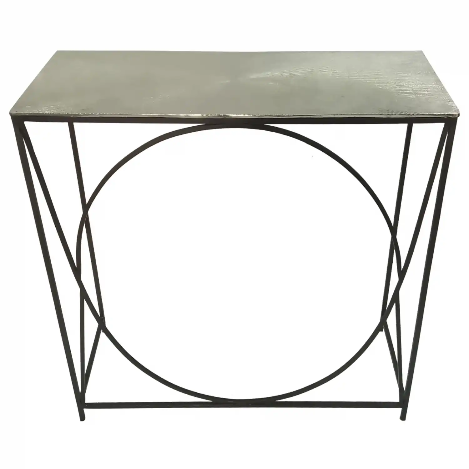 Black And Nickel Console Table