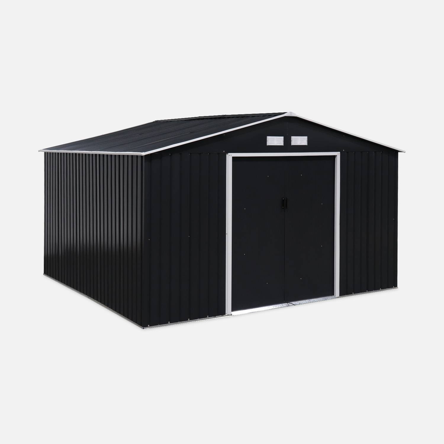 (11 x 10ft) 10.85m² metal garden shed