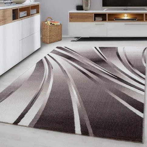 Brown & Beige Modern Abstract Rug – Parma