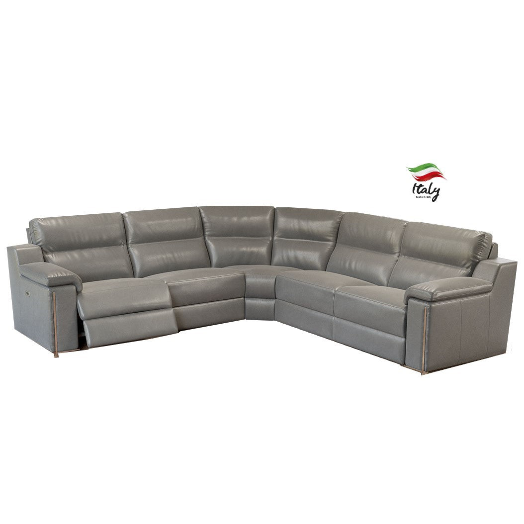 Haribo Italian Leather Power Recliner Corner Sofa