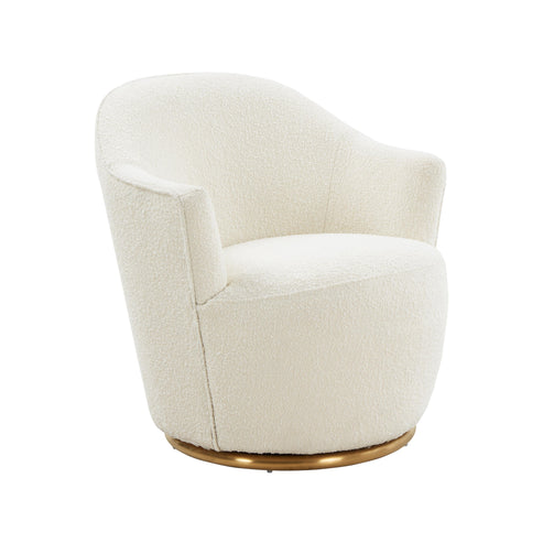 Skyla Boucle Swivel Accent Occasional Chair