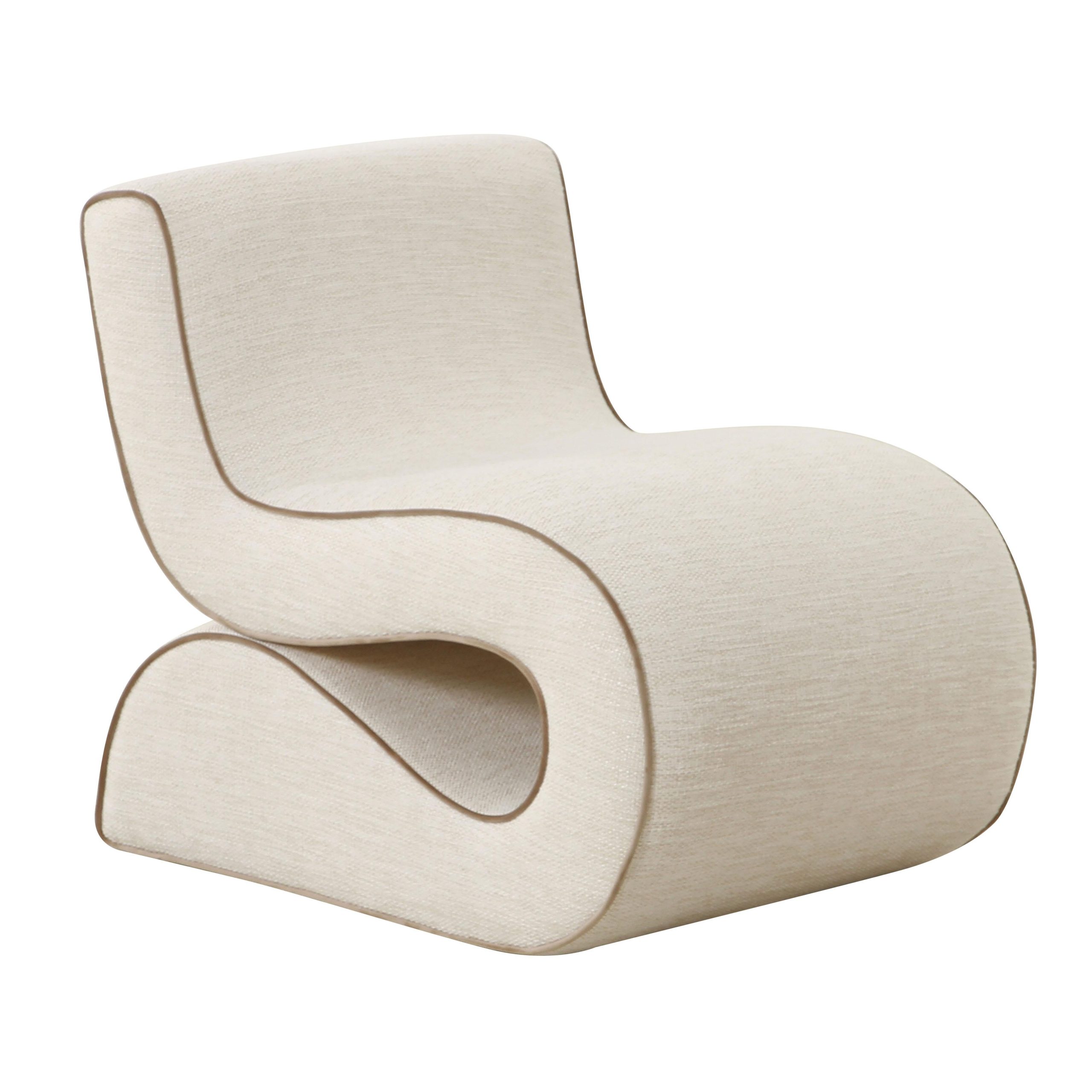 Senna Cream Basketweave Accent Occasional Chair