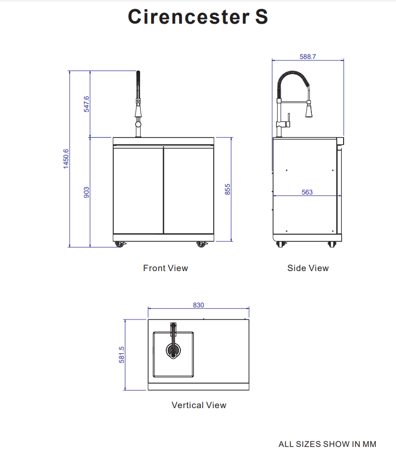 Whistler Grills – Cirencester Luxury Hand-Crafted Sink Unit