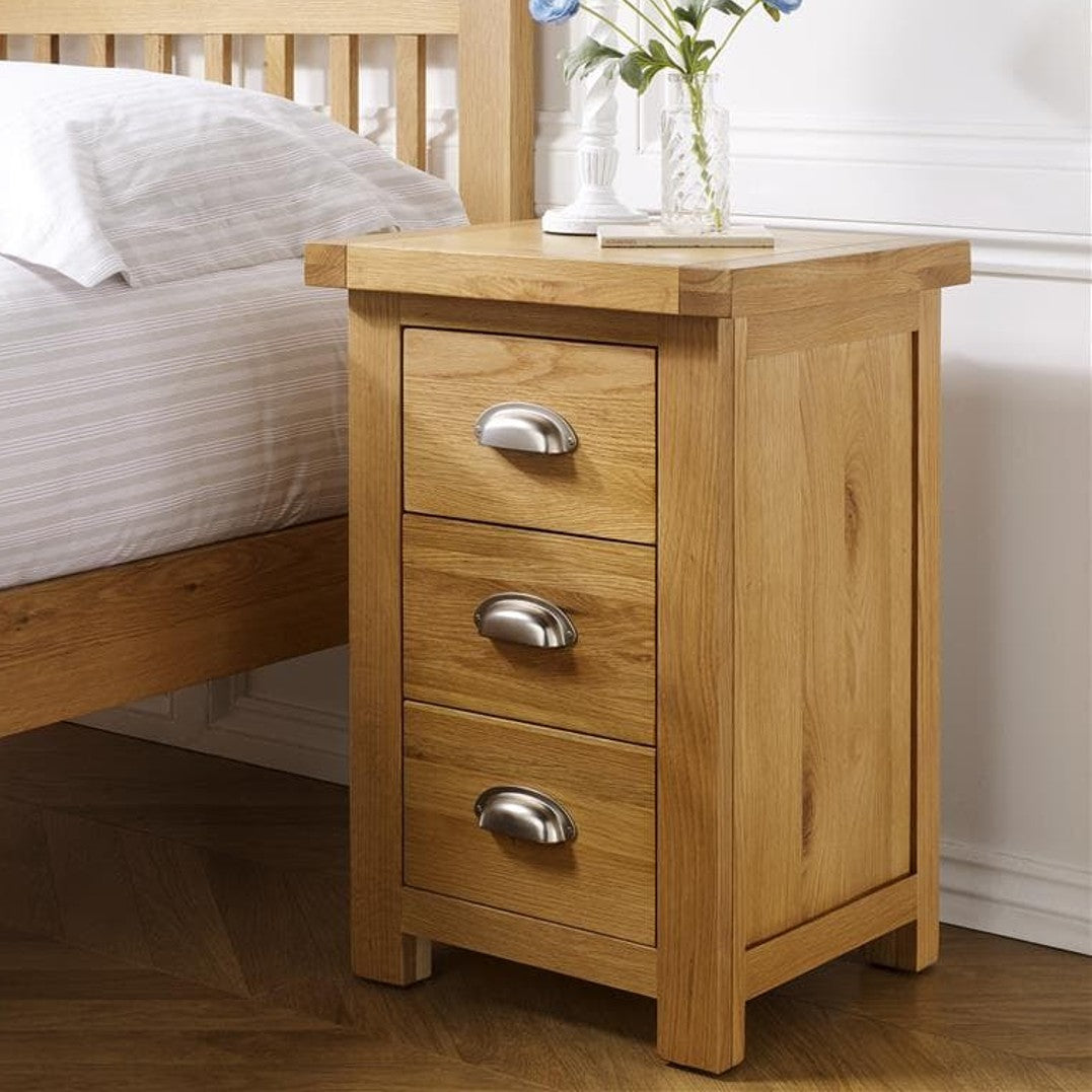 Woburn Solid Oak Large 3 Drawer Bedside