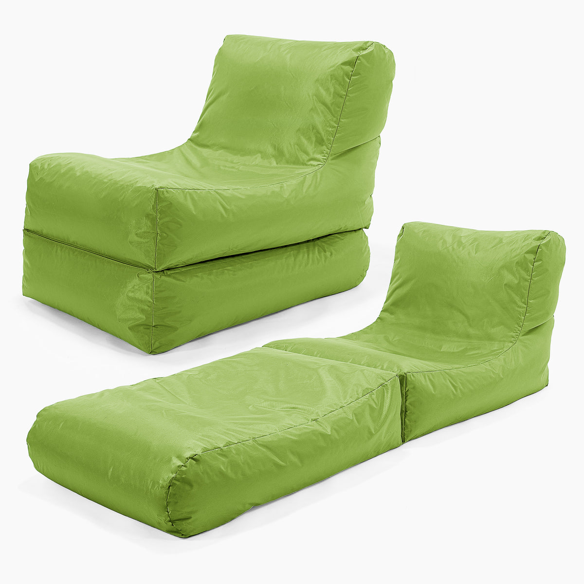 2 in 1 Garden Sun Lounger Bean Bag SmartCanvas™ Lime Green