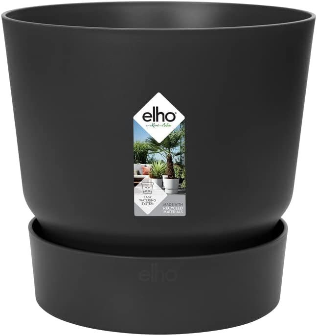 Elho Flower Pot Greenville Round – 25cm – Living Black