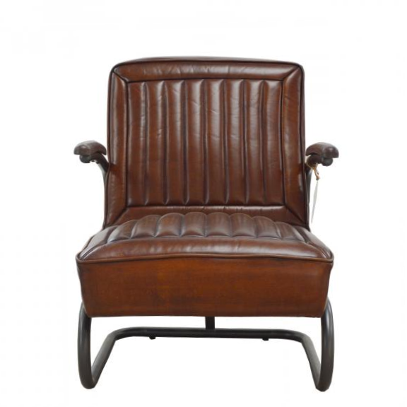 Calcula Brown Aniline Leather Chair