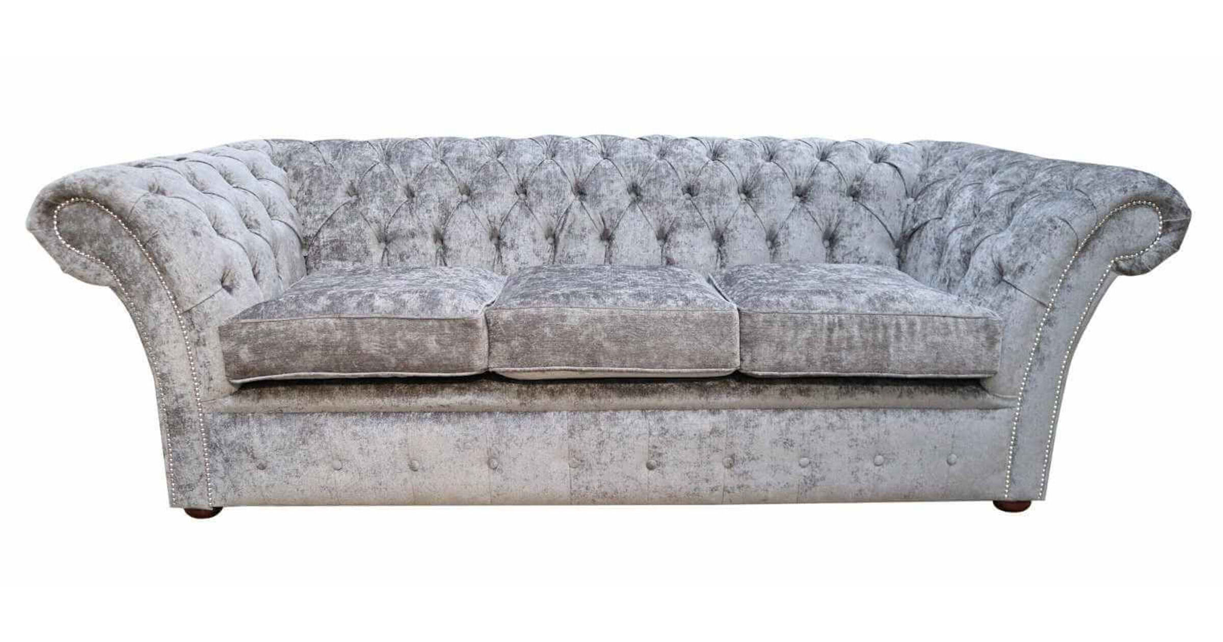 Chesterfield Balmoral 3 Seater Sofa Settee Nuovo Ash Grey