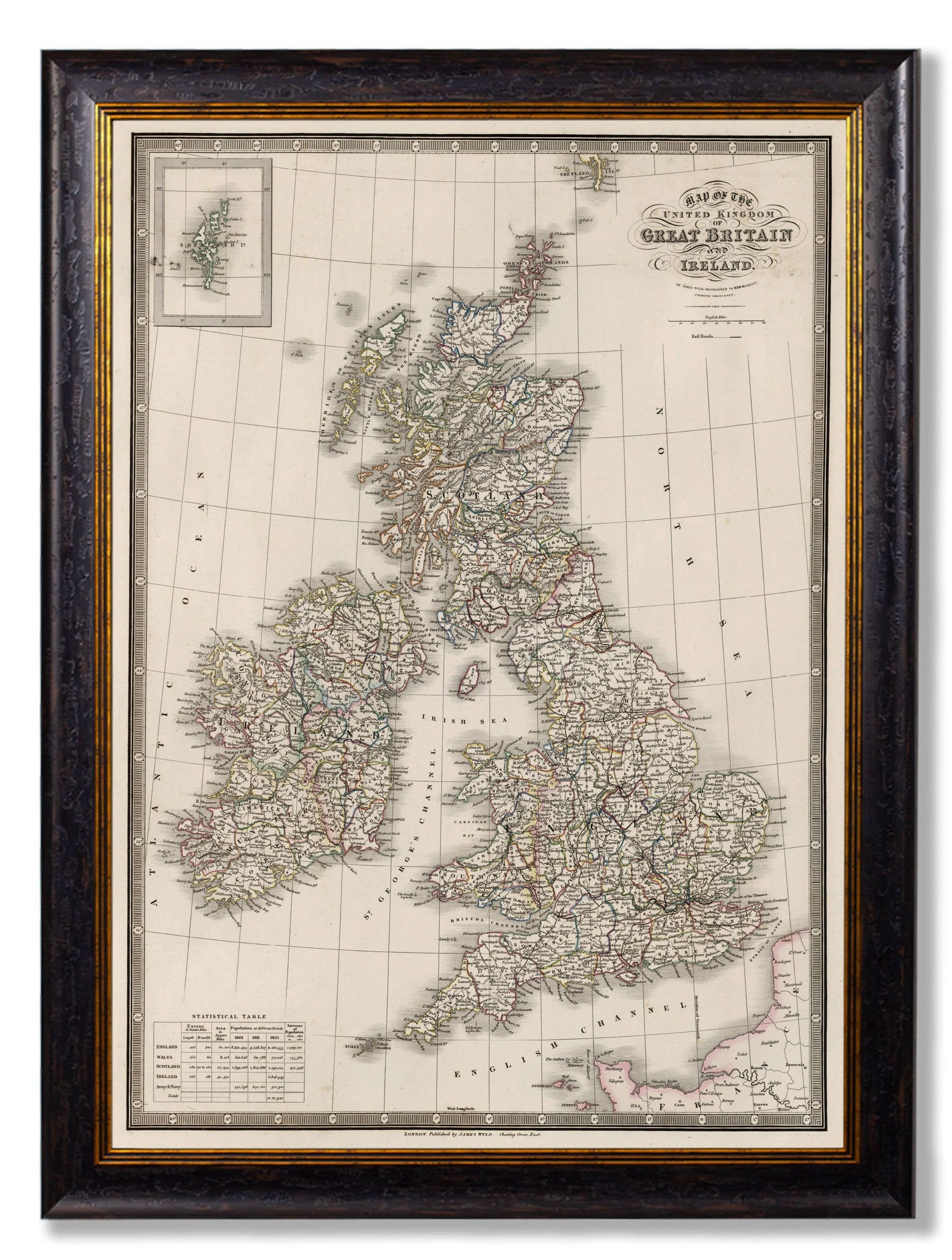 c.1838 Map of The British Isles