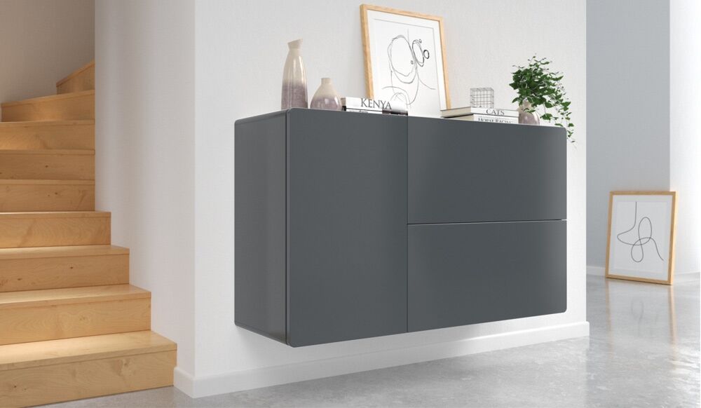 Ikon Graphite Floating Sideboard – 110 cm