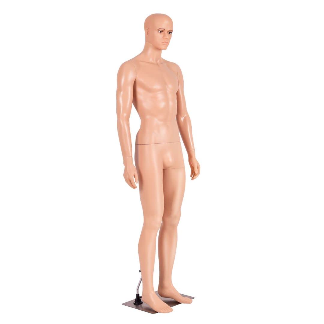 Giantexuk 184cm male mannequin, detachable full body dress form with metal base