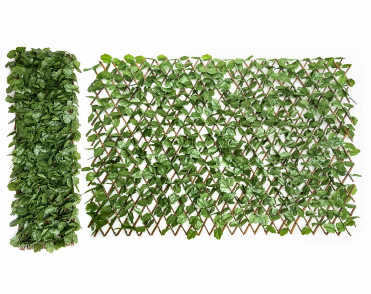 Giantexuk artificial leaf hedge panels, greenery wall hedge screening with interlocking design