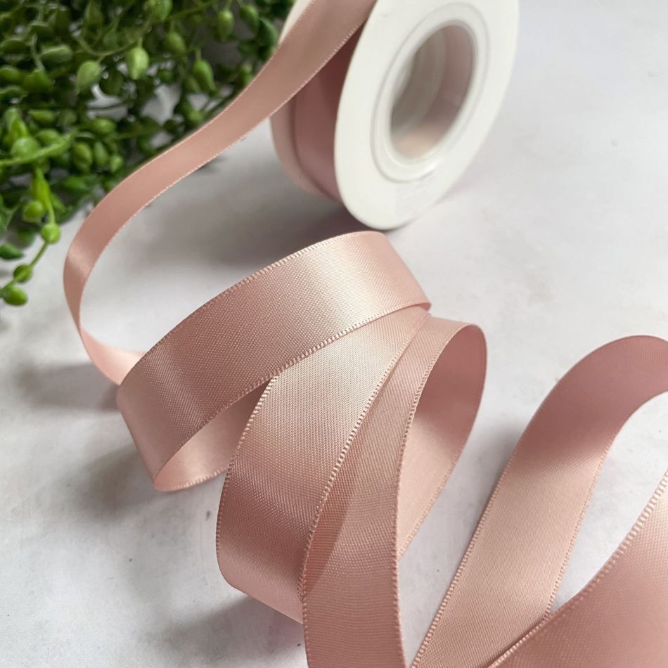 Dusky Pink Satin Ribbon 16mm