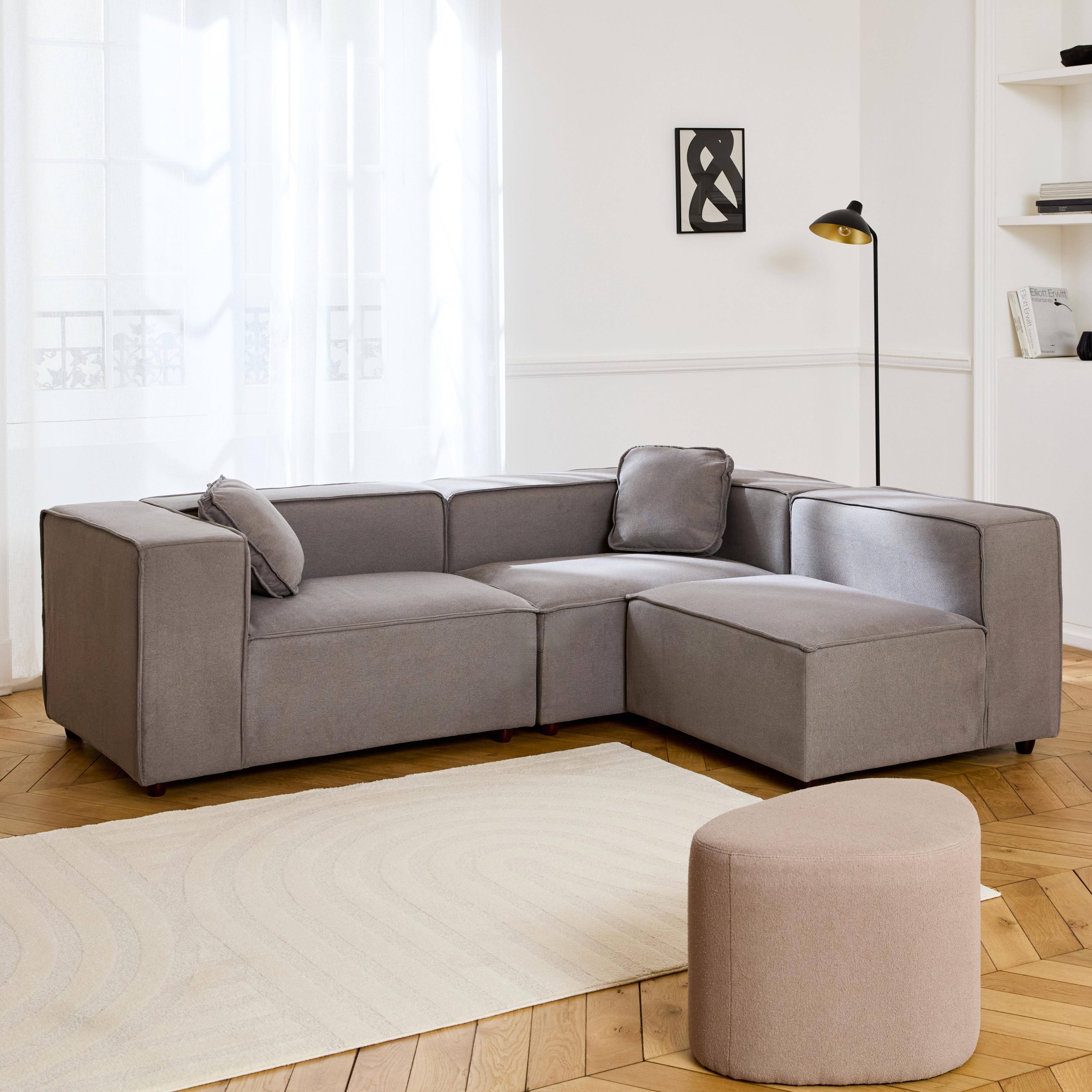 3-seater modular corner sofa with 1 armchair