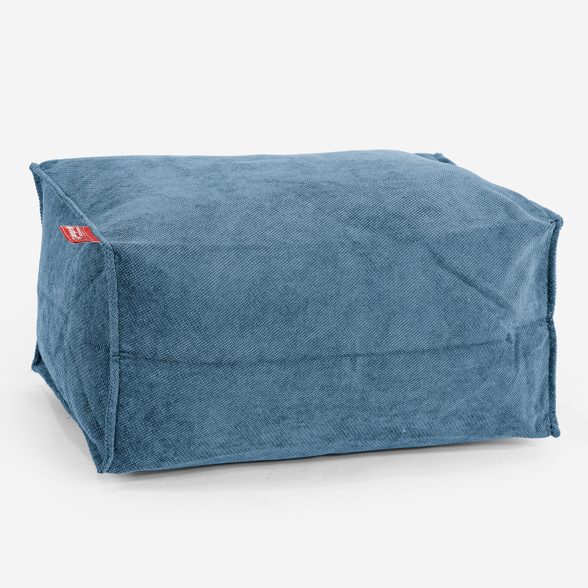 Small Footstool Flock Aegean Blue