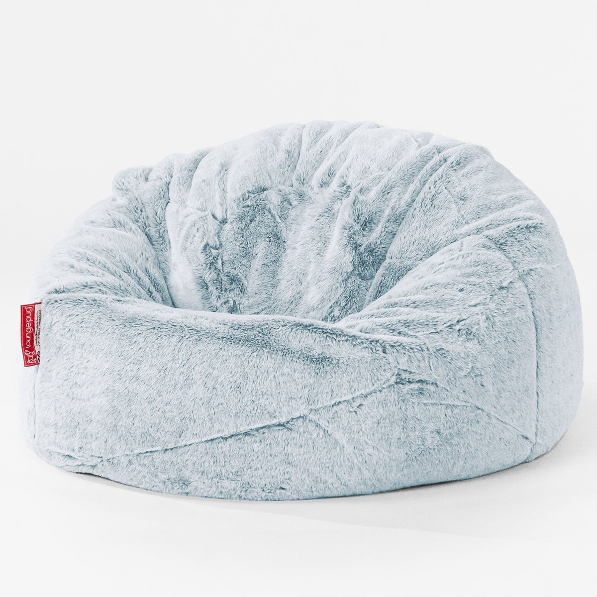 Classic Kids Bean Bag Chair 1-5 yr Fluffy Faux Fur Rabbit Dusty Blue