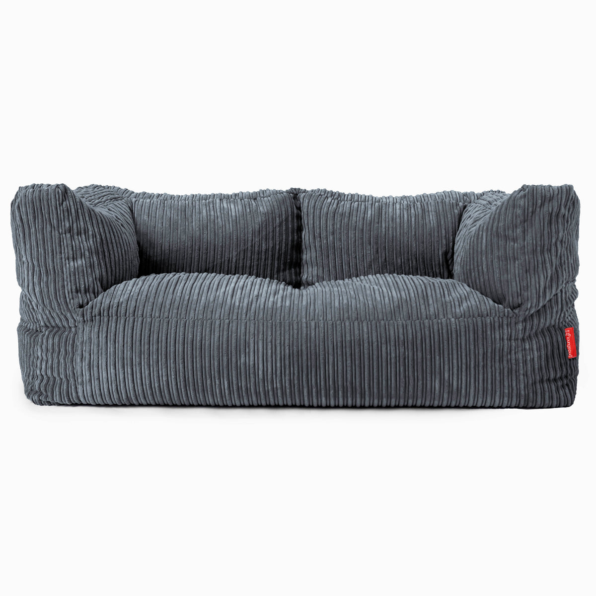 The 2 Seater Albert Sofa Bean Bag Cord Slate Grey