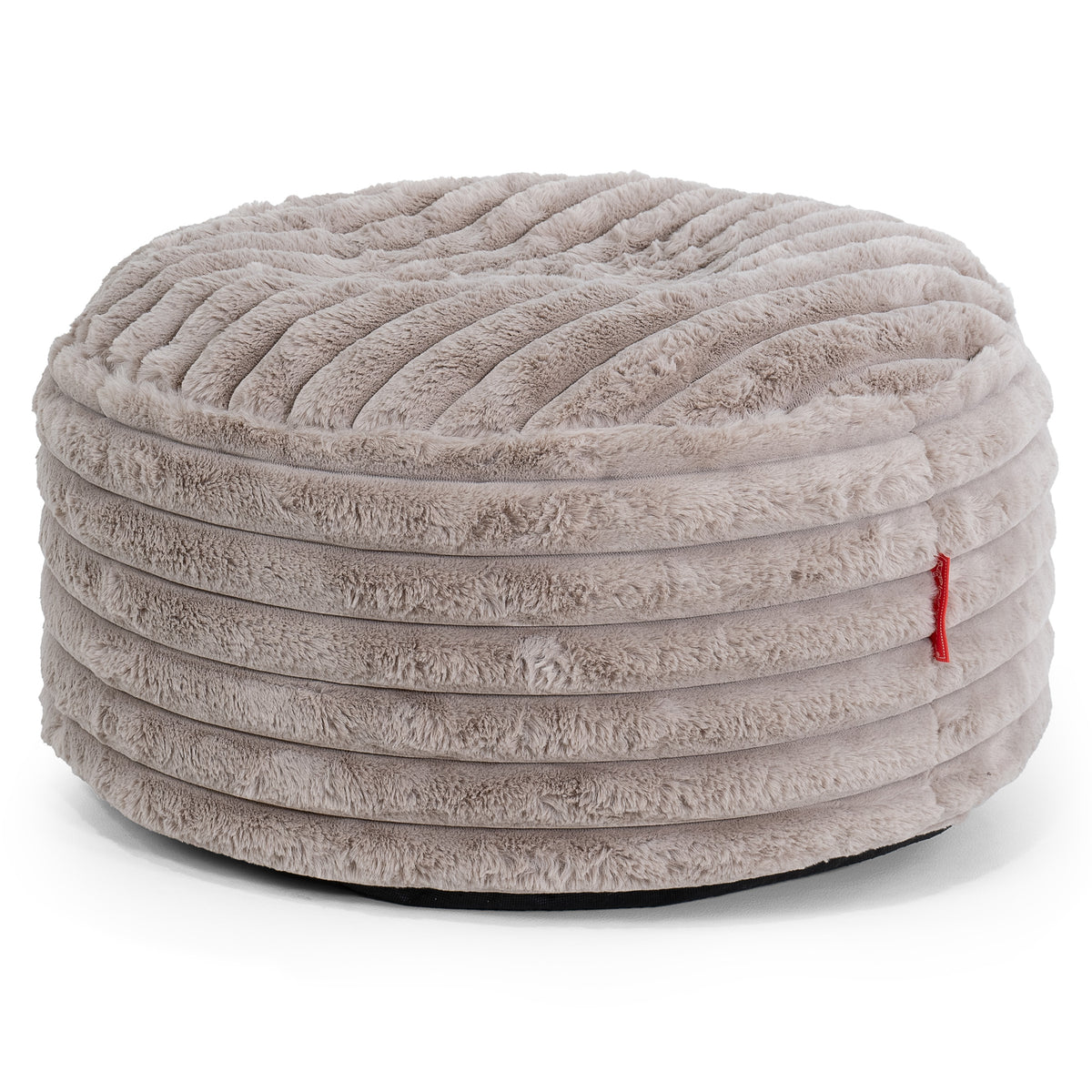 Large Round Footstool Ultra Plush Cord Minky