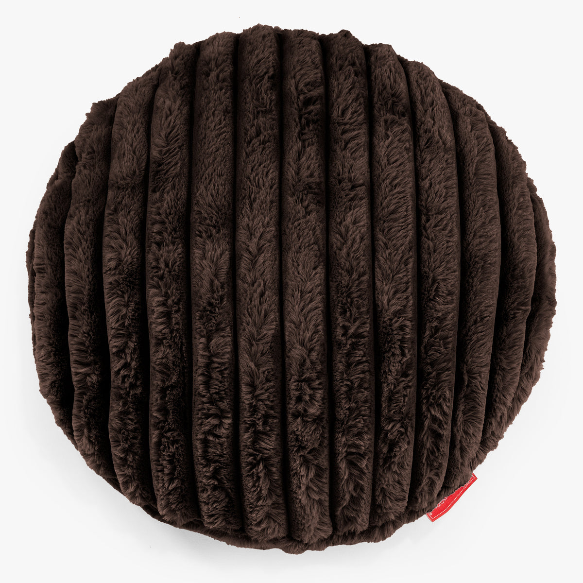 Round Scatter Cushion Cover 50cm Ultra Plush Cord Sable