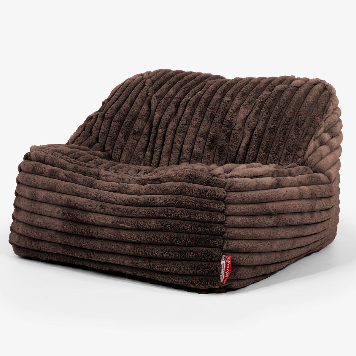 Sloucher Bean Bag Chair Ultra Plush Cord Sable