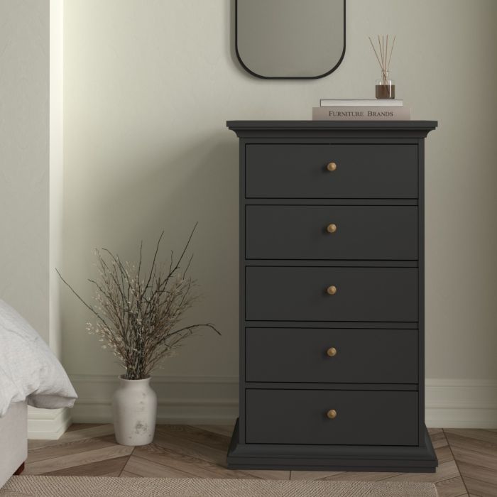 Paris Chest 5 drawers in Matt Grey – UK