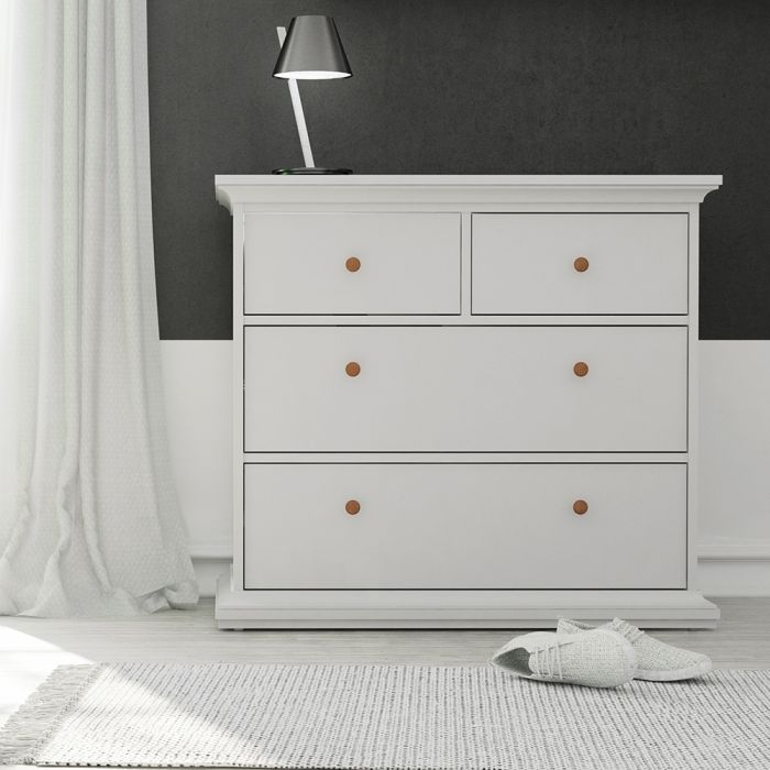 Paris Chest of 4 Drawers in White – UK