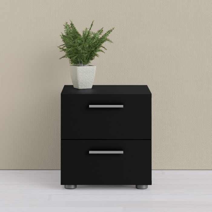 Pepe Bedside 2 Drawers in Black – UK