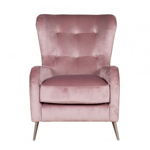 Raffles Wing Accent Chair – Festival Blush Pink