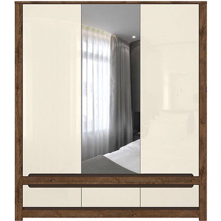 SZF2D1M3S RUSO BRW Mirrored Wardrobe