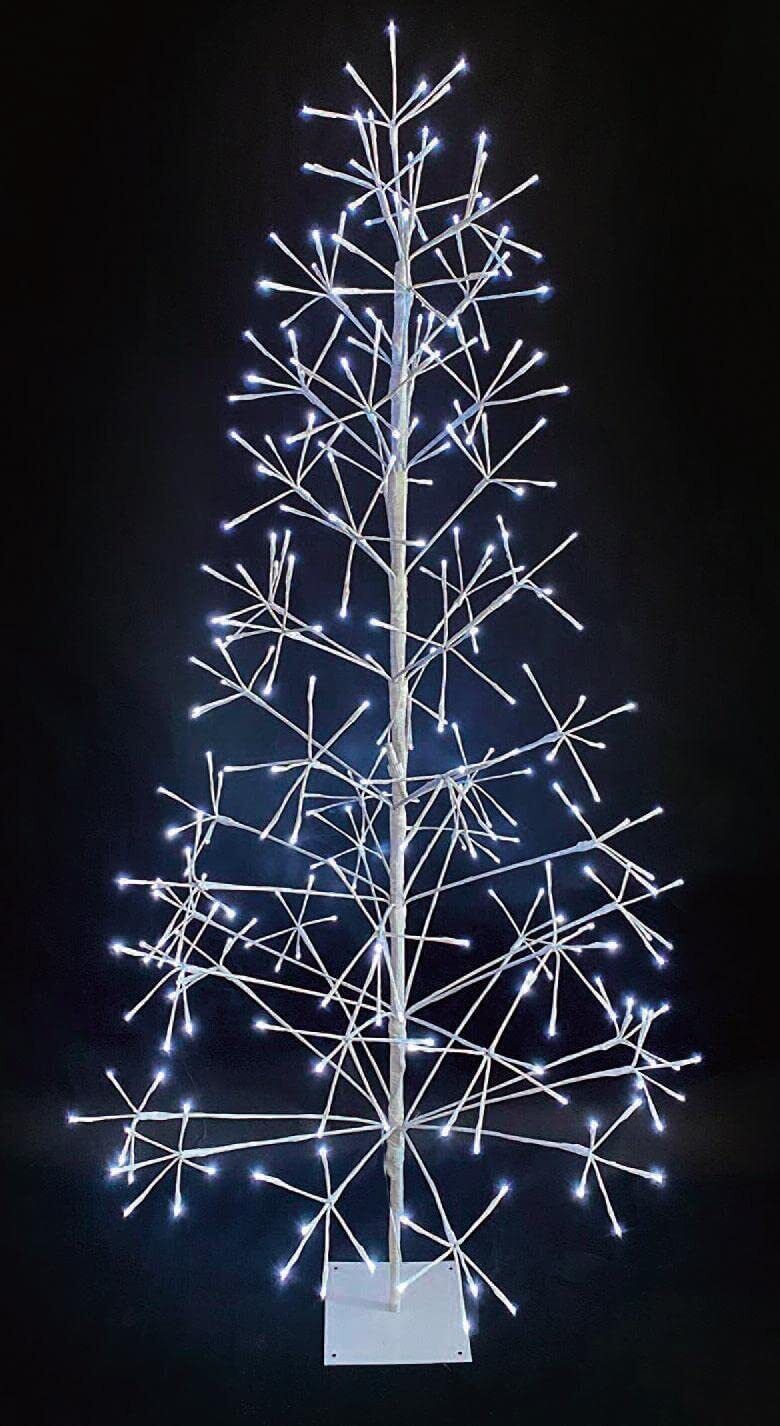 White Twig Tree with Ice White LEDs – 3ft/90cm