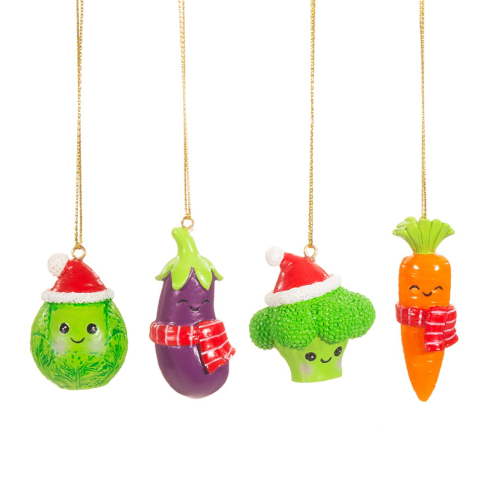 Mini Christmas Veg Baubles – Set of 4