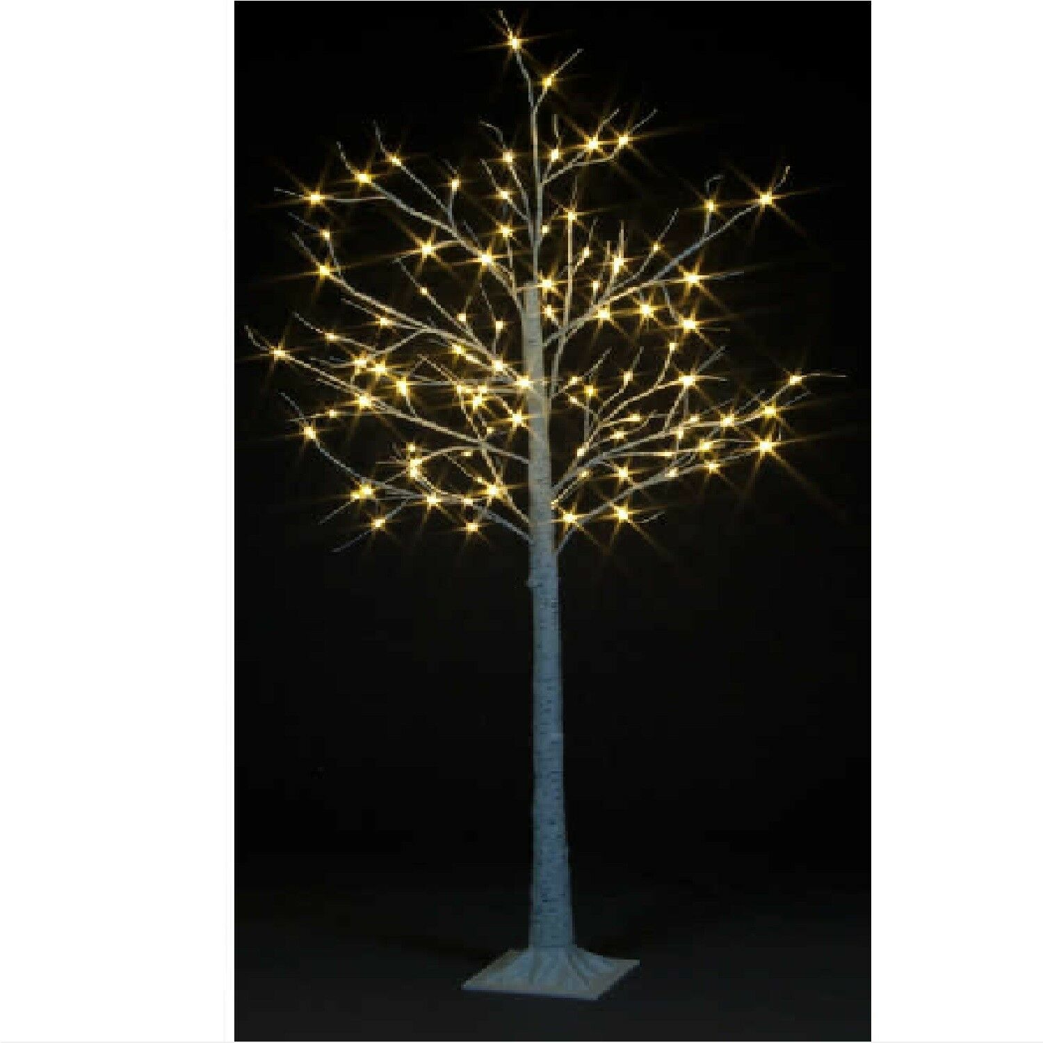 1.2m Birch Tree with 48 Warm White LEDs – Twinkling